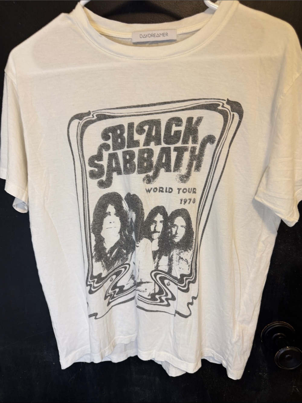 Daydreamer White & Black Black Sabbath World Tour Graphic Tee